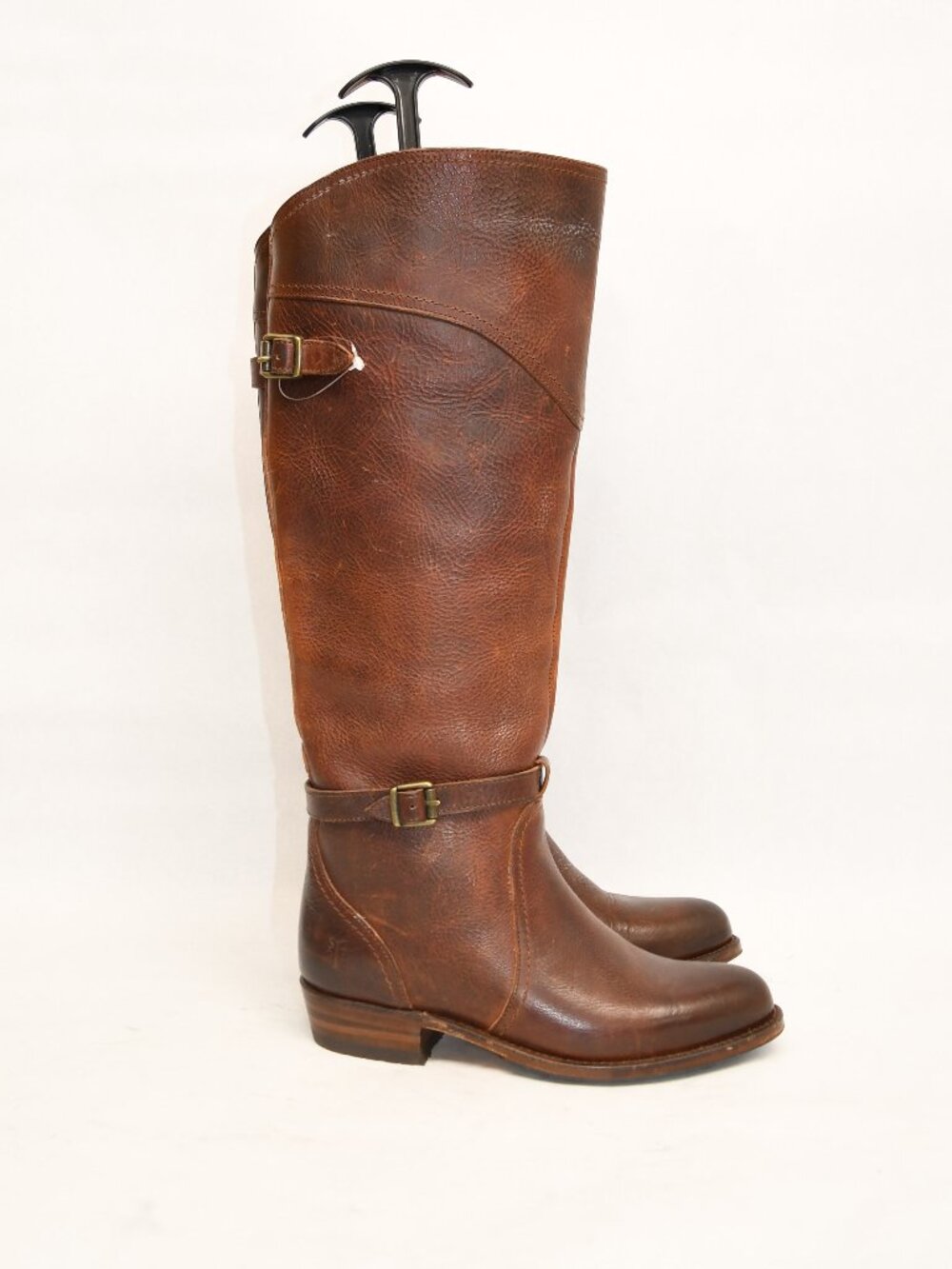 $500 Frye Dorado Tall Leather Riding Boot FULL GRAINED SPAIN BROWN 6 (TF27)